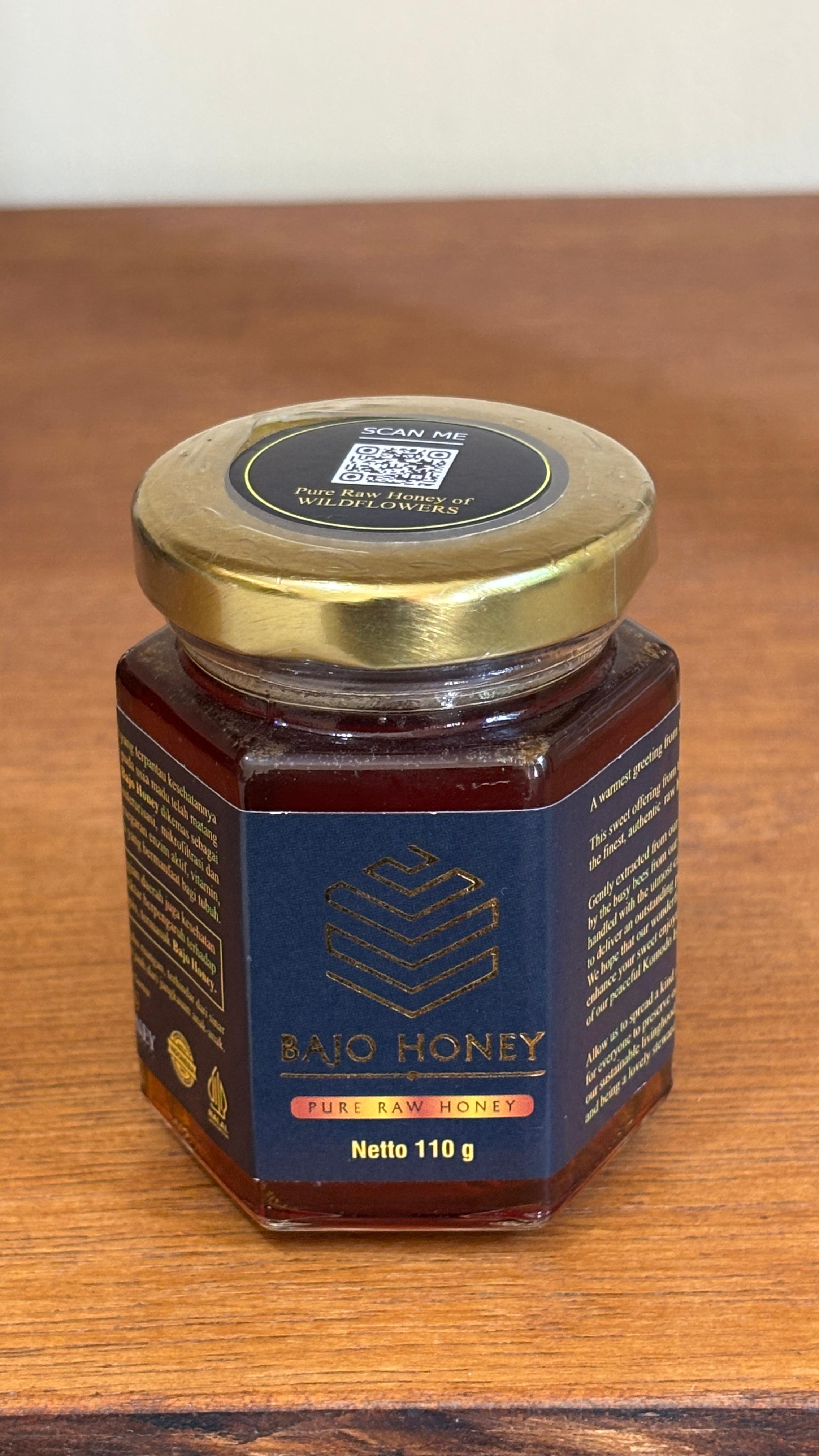 Bajo Honey 110g premium glass jar